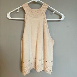 SHEIN Cream Knit Tank Top